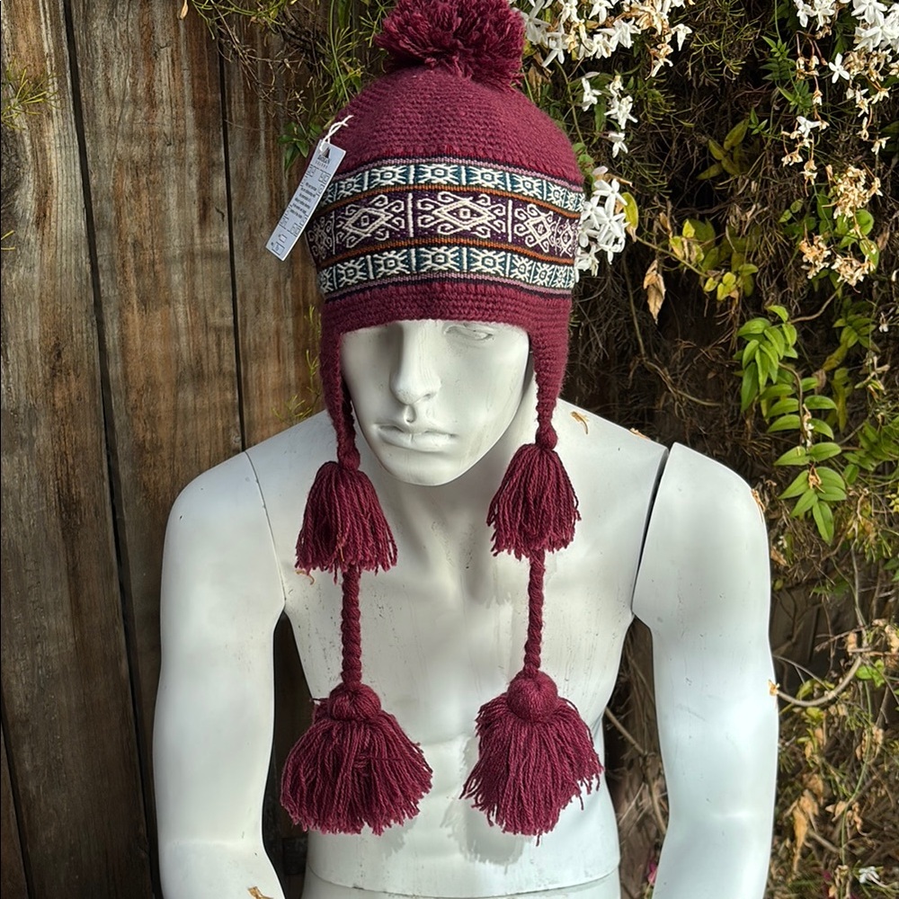Andean Alpaca NWT Burgundy Hat